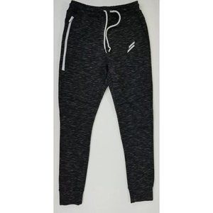 DoYouEven Jogger Pants Adult Small Mens Black Drawstring Zipper Pocket B5